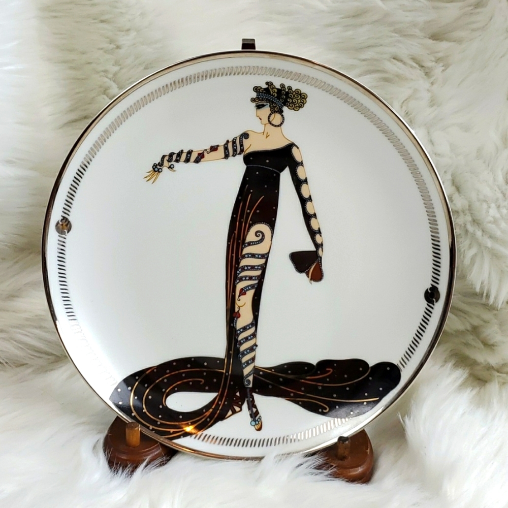 Vintage House of Erté La Merveilleuse Collector Plate Franklin Mint Art Deco